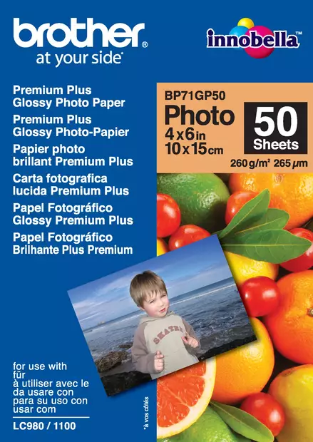 Photopaperi 10x15 260g BROTHER Premium - Valokuvapaperit - 134055 - 1