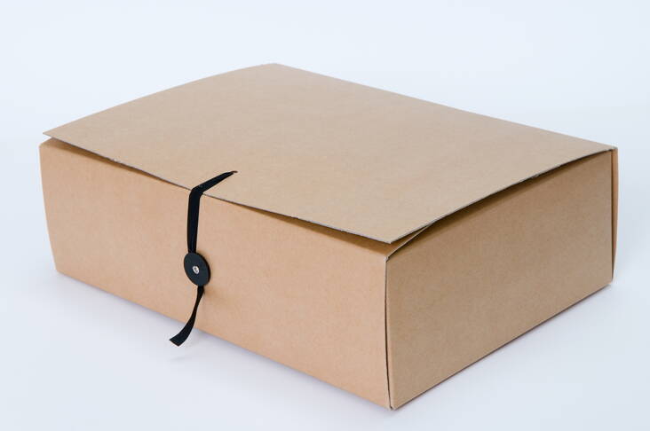 Arkistokotelo A4/10cm nappi+nauha - Arkistointikannet - 110215 - 1