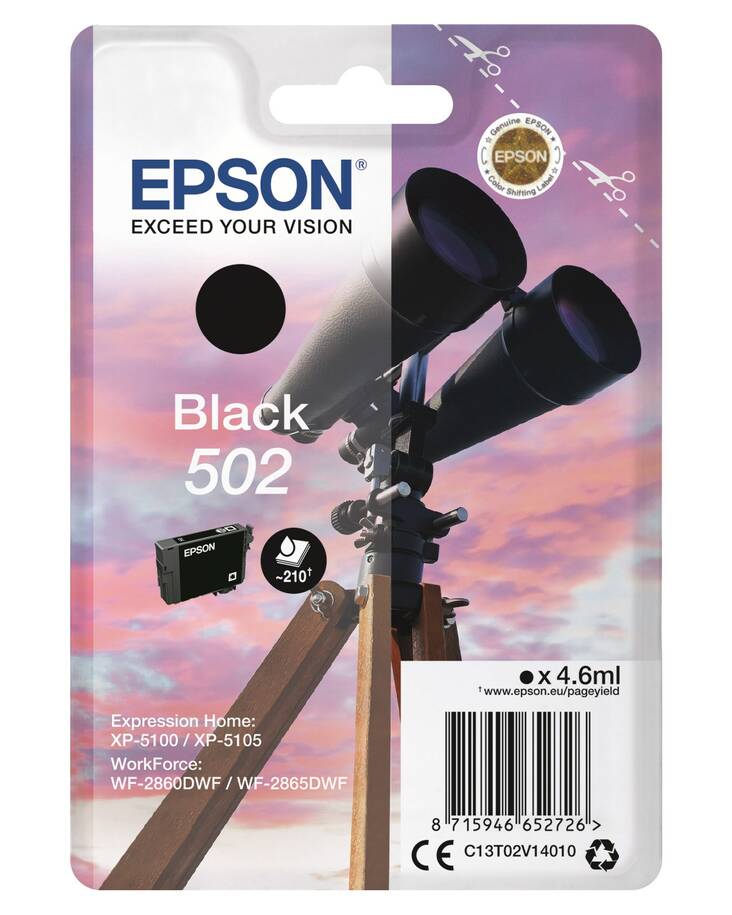 EPSON T502 mustesuihku - Mustesuihkuvärit Epson - 172275 - 1