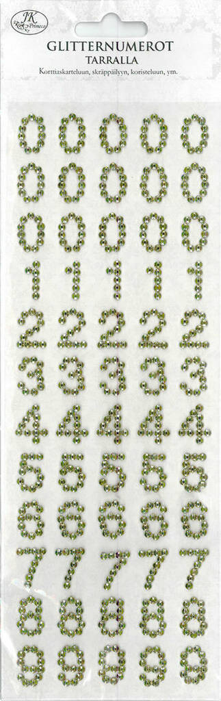 Glitternumerot tarralla - Tarrat ja tarrakirjat - 155355 - 1