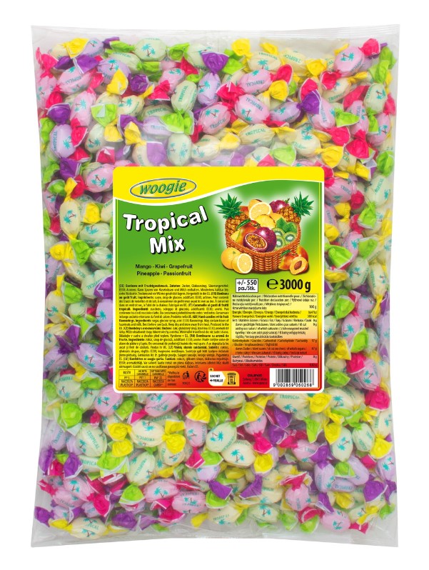 Karkkipussi 3kg WOOGIE Tropical Mix - Makeiset - 132365 - 2