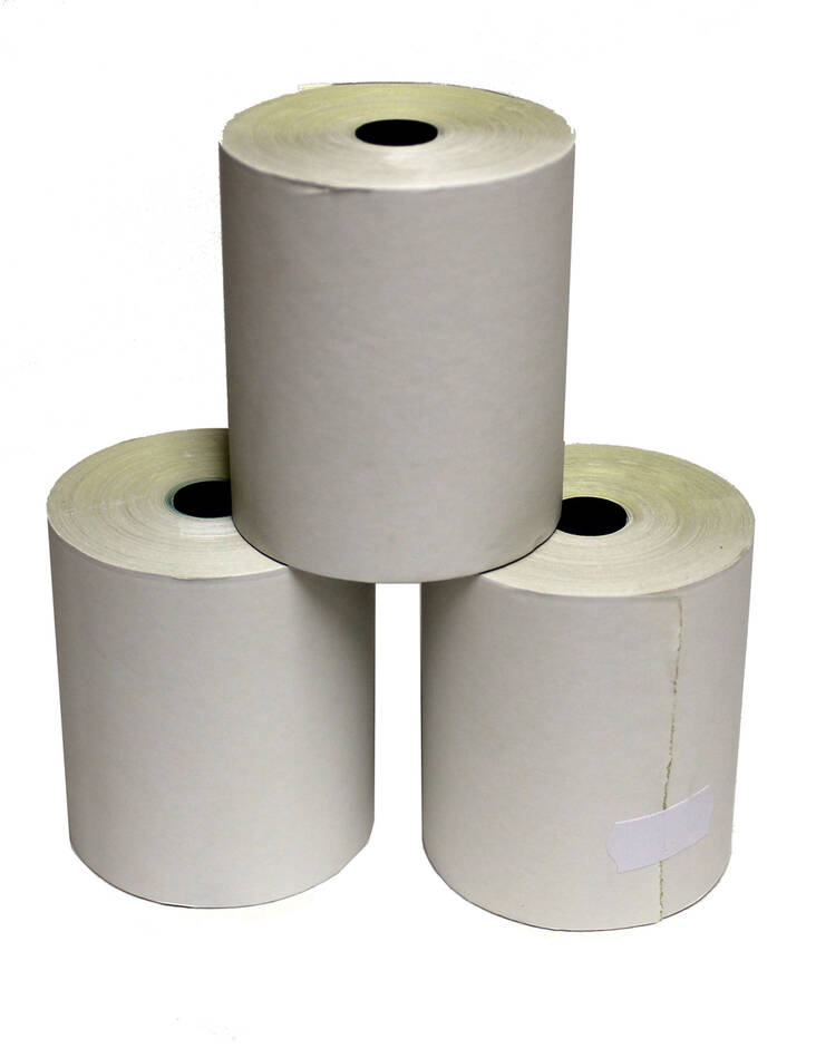 Maksupääterulla 76x70x12mm (22m) - Kassa- ja maksupääterullat 2-osaiset - 102355 - 1