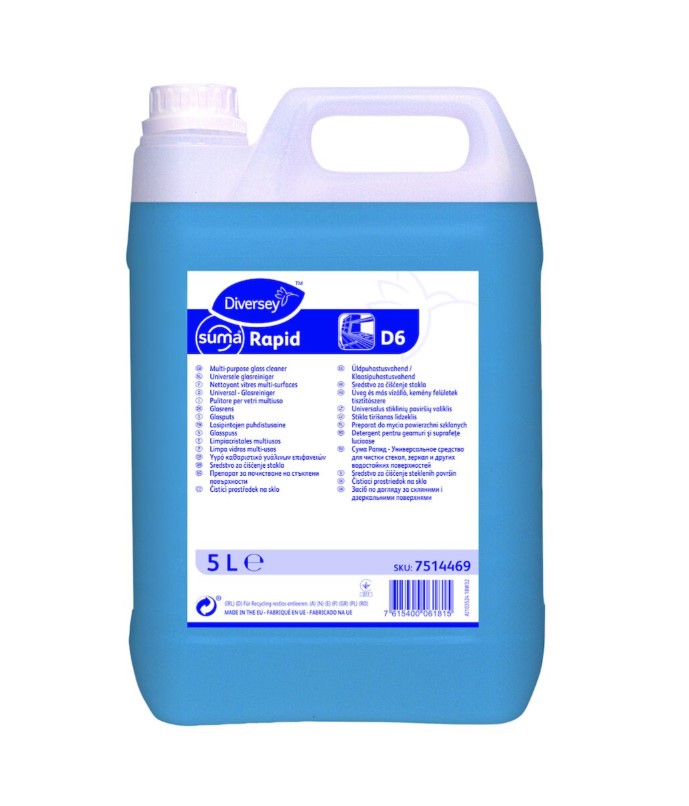 Puhdistusaine Suma Rapid D6 5L DIVERSEY - Lasi ja peili - 162605 - 1
