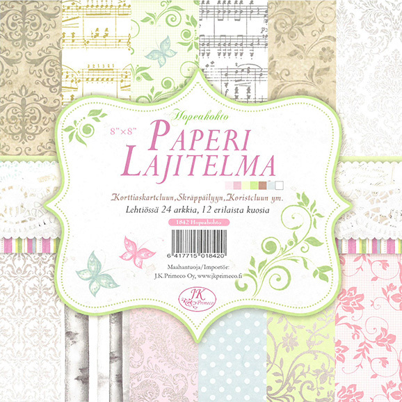 Skräppäyslehtiö Hopeahohto 6x6 - Askartelutarvikkeet - 146495 - 1