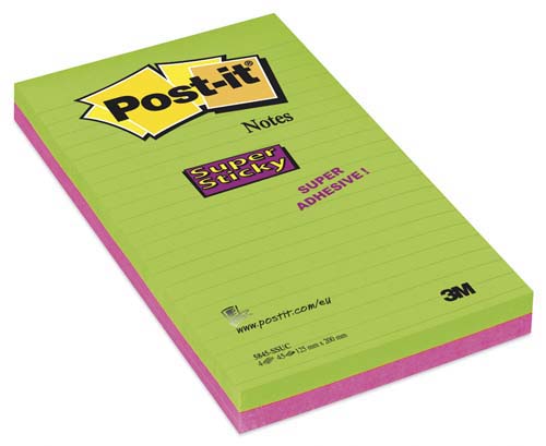 Viestilappu 125x200mm POST IT SuperStick - Viestilaput ja telineet - 118235 - 1