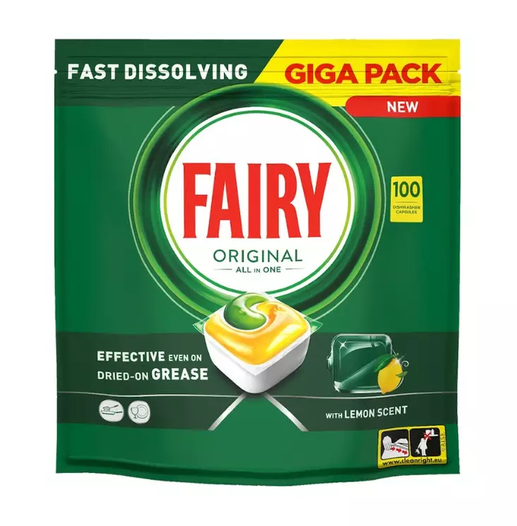 Konetiskitabletit 100tab FAIRY Original - Astianpesuaineet ja keittiön puhtaus - 133215 - 1