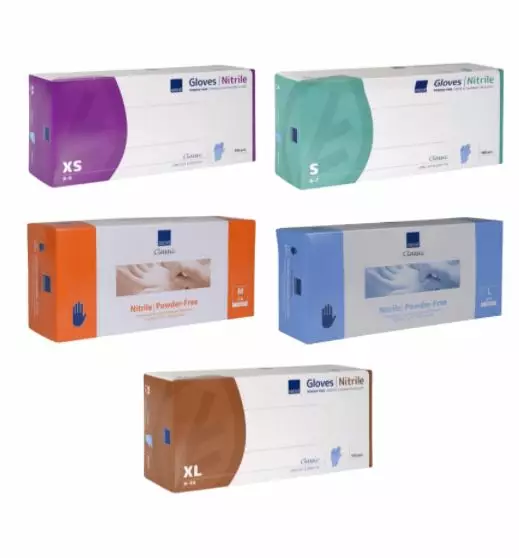 Nitriilikäsine pitkä ABENA koot XS-XL - Suojavarusteet (käsineet,päähineet yms) - 169805 - 1