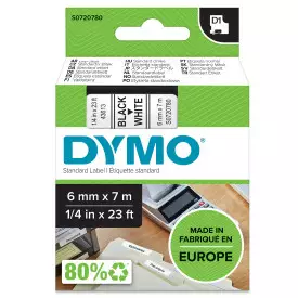 Tarranauha DYMO 6mmx7m 43613 - Tarra- ja kohokirjoitinteipit Dymo - 104055 - 1