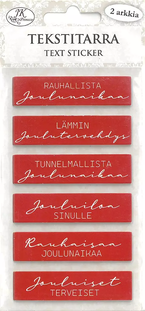 Tekstitarra Joulutervehdykset - Tarrat ja tarrakirjat - 186285 - 1