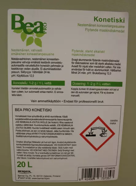 Astianpesuaine 20L BEA Pro - Astianpesuaineet ja keittiön puhtaus - 157196 - 2