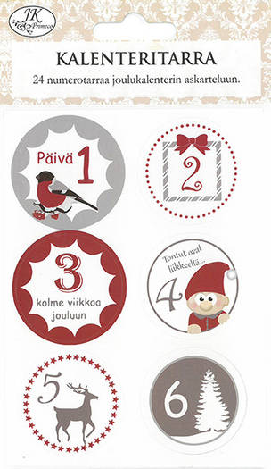 Joulukalenteritarra - Tarrat ja tarrakirjat - 153486 - 1