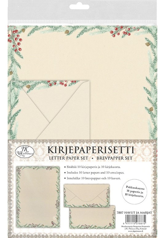 Kirjepaperisetti Havut ja marjat - Askartelutarvikkeet - 171996 - 1