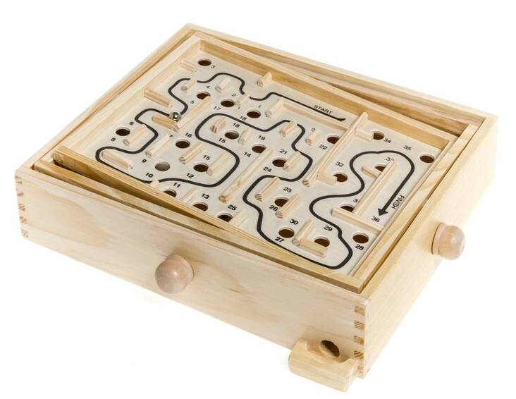Labyrinttipeli puinen - Lautapelit - 144406 - 1