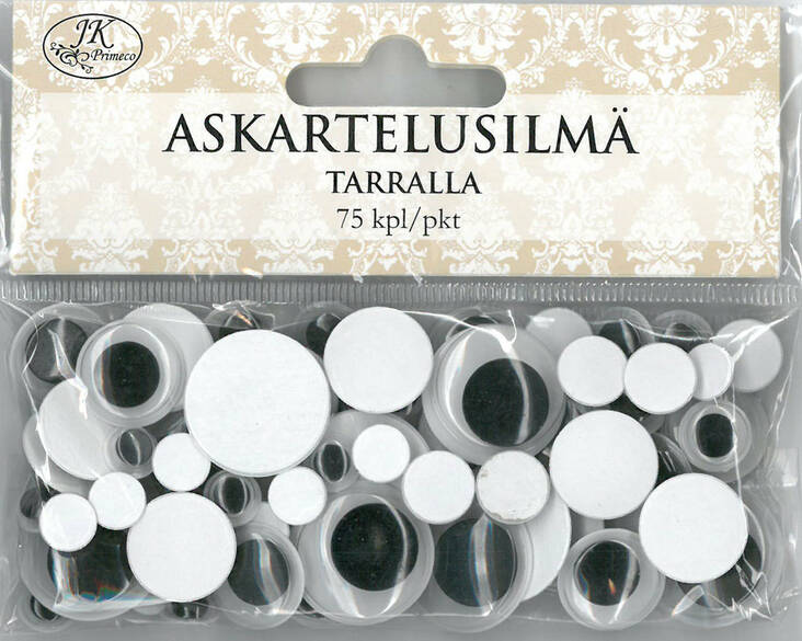 Liikkuvat silmät 8-20mm - Tarrat ja tarrakirjat - 148666 - 1