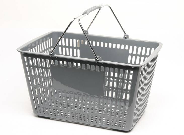 Ostoskori/myymäläkori muovinen 30L - Esitetelineet ja tarvikkeet - 111176 - 1