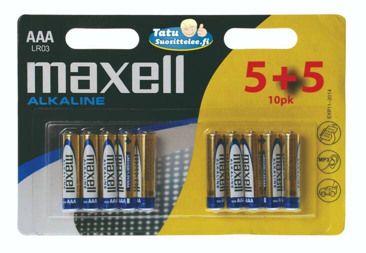Paristo MAXELL LR3 AAA 1,5V 5+5 - Paristot - 168926 - 1