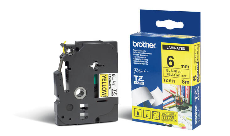 Tarranauha BROTHER 6mmx8m TZe-611 - Tarranauhat Brother - 109976 - 1