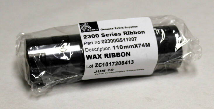 Värinauha ZEBRA 2300wax, 110mmx74m - Matriisi-ja konekirjoituskasetit - 121996 - 1