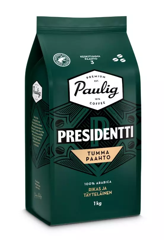 Kahvipapu 1kg PAULIG Presidentti - Kahvit, teet ja kaakaot - 142416 - 1