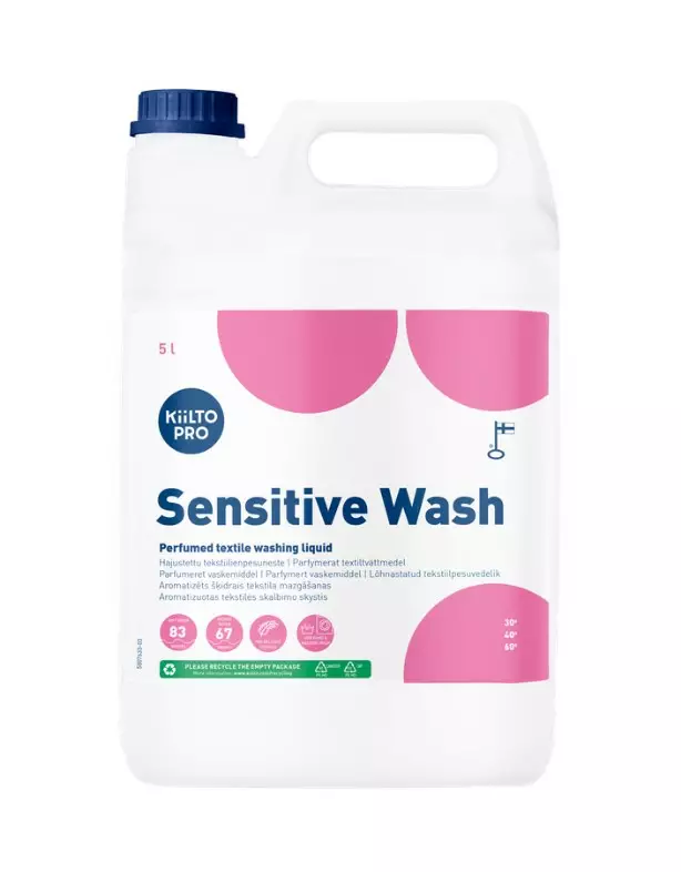 Pyykinpesuaine 5L KIILTO Pro Sensitive Wash - Tekstiilien puhdistus ja huolto - 162816 - 1