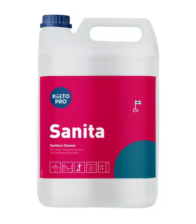 Saniteettipuhdistusaine 5L KIILTO Sanita - Saniteettitilojen puhdistusaineet - 162786 - 1