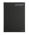 Päivämuistio A4, sidottu, musta - Pöytäkalenterit - 185267 - 1