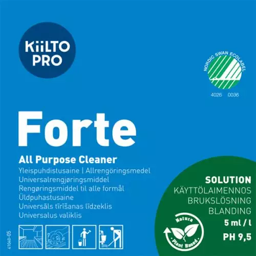 Käyttöliuosetiketti KIILTO Forte - Käyttöliouspullot ja -etiketit - 162737 - 1