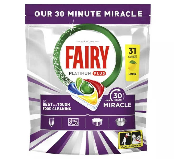 Konetiskitabletti 31tab FAIRY Platinum Plus - Astianpesuaineet ja keittiön puhtaus - 187807 - 1