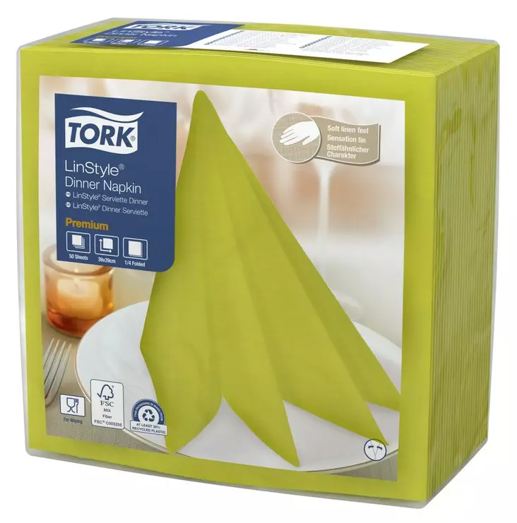 Lautasliina 39x39cm TORK Linstyle Dinner - Servietit ja lautasliinat - 188027 - 1