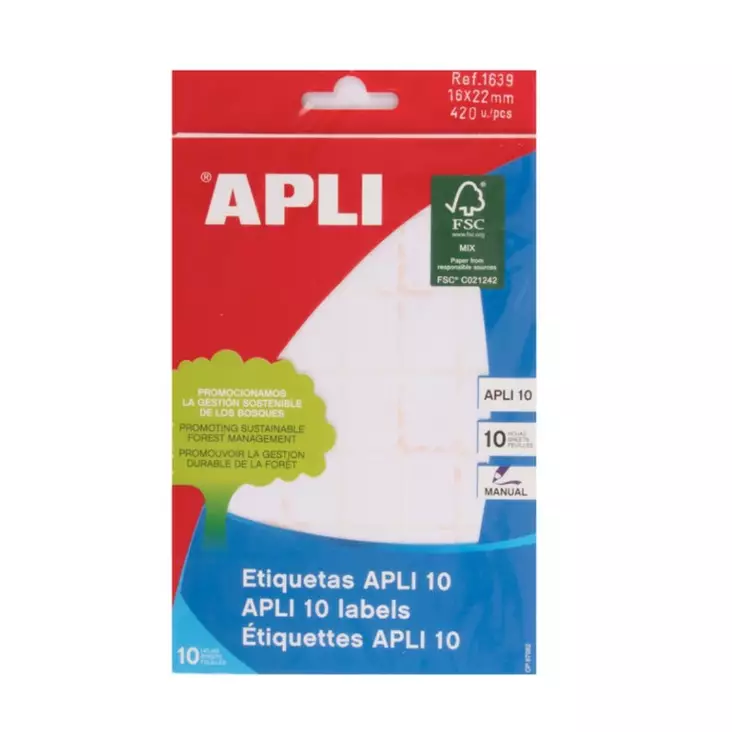Tarraetiketti 16x22mm APLI - Etiketit-, tulostuskortit ja tarrakalvot - 109477 - 1