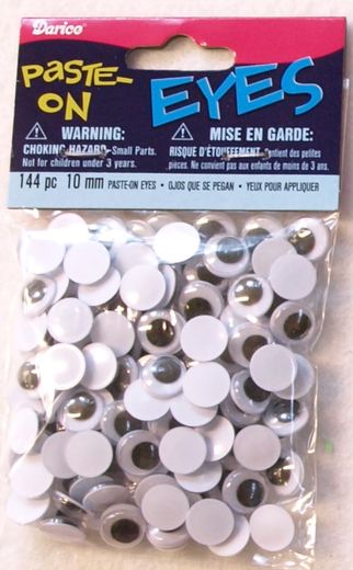 Liikkuvat silmät 10mm - Askartelusilmät - 150048 - 1