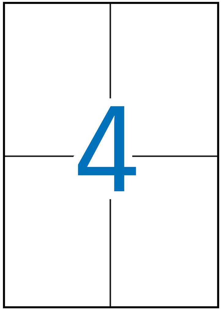 Tulostustarra 105x148 APLI 4-jak - Tulostus- ja kopiotarrat - 131298 - 1