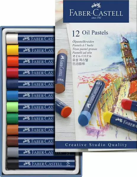 Öljypastelliliitu 12/srj FABER-CASTELL - Väriliidut - 189748 - 1