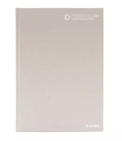 Päivämuistio A4, sidottu, vaalea roosa - Pöytäkalenterit - 185268 - 1