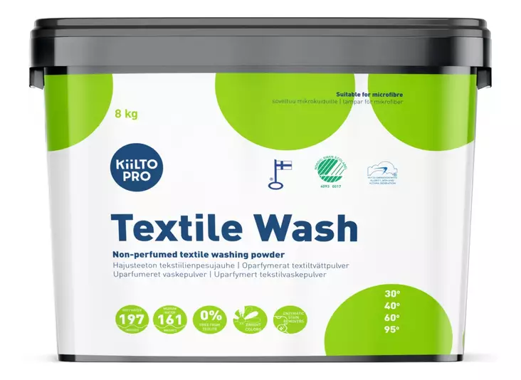Pyykinpesuaine 8kg KIILTO Pro Textile Wash - Tekstiilien puhdistus ja huolto - 166458 - 1