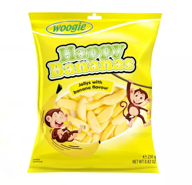 Vaahtokarkit 250g WOOGIE Happy Bananas - Makeiset - 189868 - 1