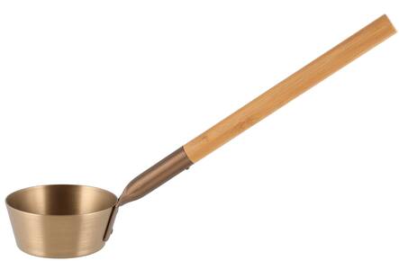 Rento löylykauha alumiini/ bambu samppanja - Saunatarvikkeet - 135499 - 2