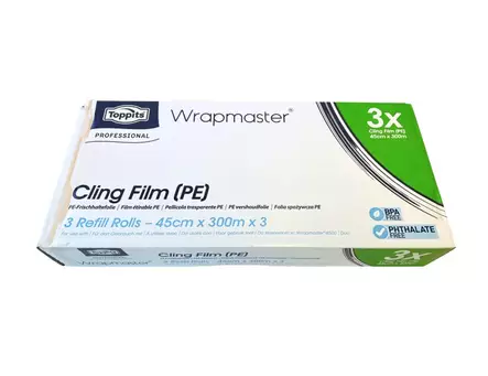 Tuorekelmu 45cm/300m TOPPITS Wrapmaster - Elintarvikepaperit ja -pussit - 177329 - 1