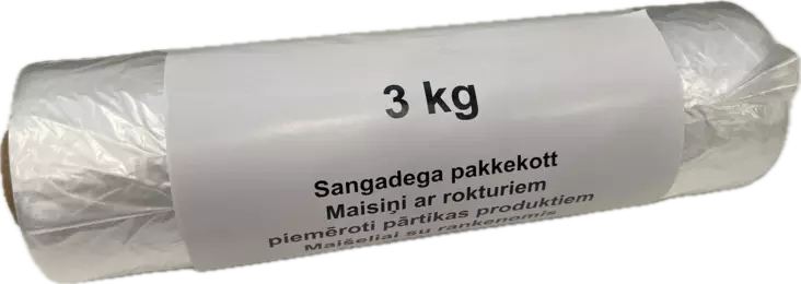 Henkselikassi HDPE 3kg 250kpl/rll - Muovikassit - 179919 - 1