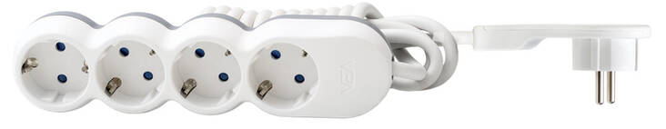 Jatkojohto 4-os 1,5m litteä pistotulppa - Kaapelit ja kaapelikourut, jatkojohdot - 134599 - 1
