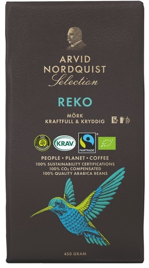 Kahvi 450g NORDQUIST Reko Luomu - Kahvit, teet ja kaakaot - 128529 - 1