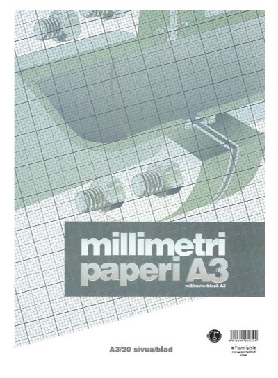 Millimetrilehtiö A3/20 PAPERIPISTE - Avo- ja muut lehtiöt - 102019 - 1