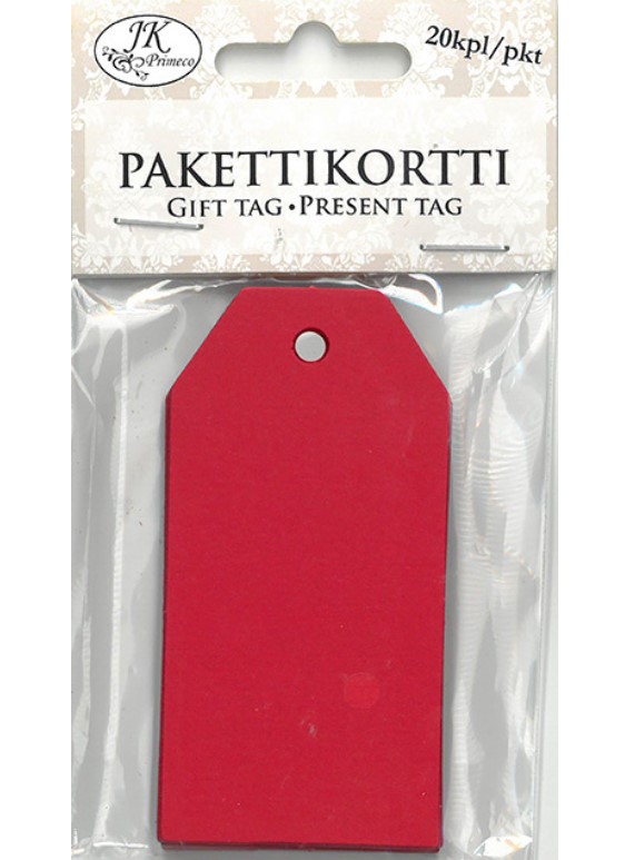 Pakettikortti punainen - Askartelutarvikkeet/kartongit - 171929 - 1