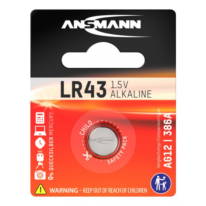 Paristo LR43 1,5V ANSMANN - Paristot - 139489 - 1