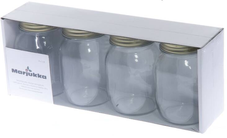 Säilöntätölkki 0,5L 4kpl/pkt - Muovirasiat ja säilöntä - 159059 - 1