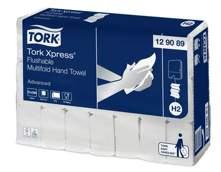 Käsipyyhe TORK Xpress Flushable H2 - Liuskakäsipyyhkeet ja annostelijat - 153119 - 1
