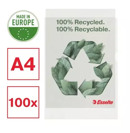 Muovitasku A4 100my ESSELTE Recycle - Muovitaskut - 163809 - 1