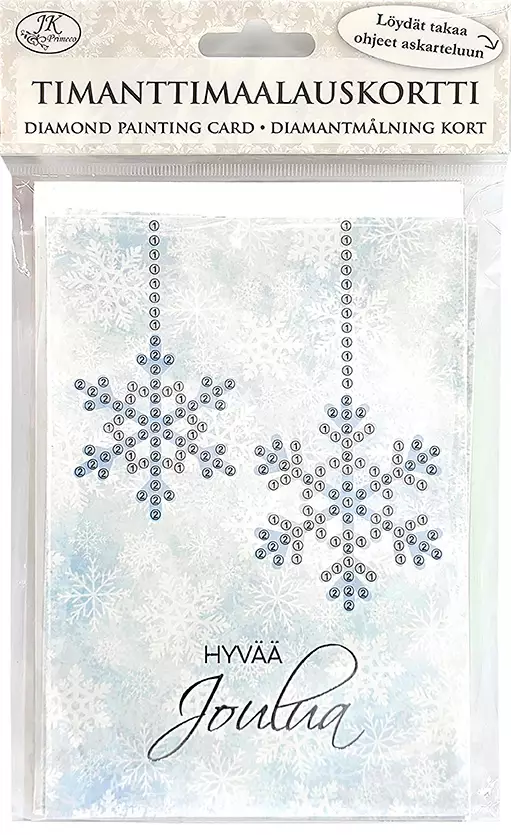 Timanttimaalauskortti Lumihiutaleet - Askartelutarvikkeet - 186309 - 1