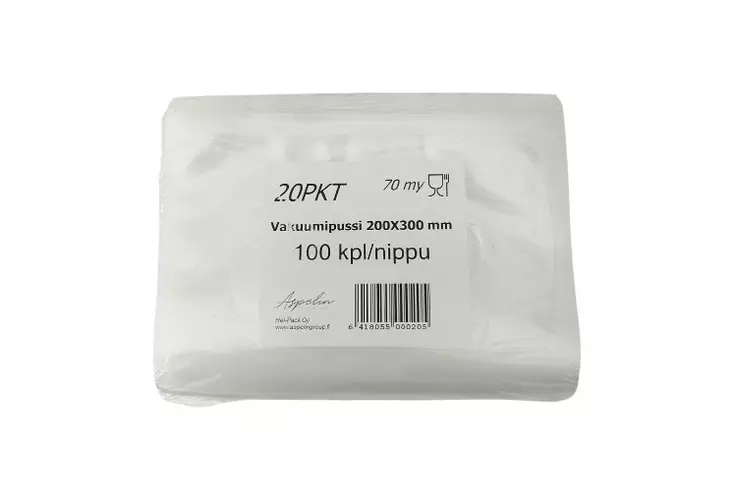Vakuumipussi 200x300mm 70my - Elintarvikepaperit ja -pussit - 178159 - 1